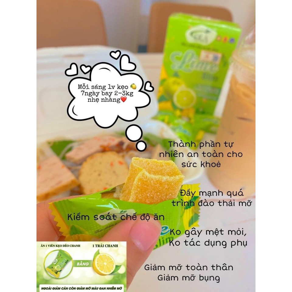 Kẹo chanh Giảm Cân Chính Hãng Hộp 7 viên