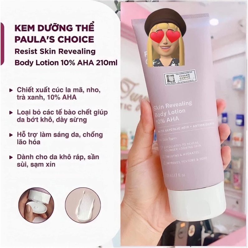 Dưỡng thể aha cho da body