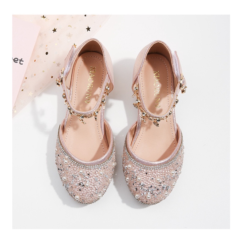 Giày công chúa cao gót cho bé gái kiểu búp bê xinh xắn - Hàng cao cấp