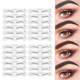 Set 6 Tấm Thẻ Hỗ Trợ Kẻ Lông Mày Mềm Mại Có Thể Tái Sử Dụng