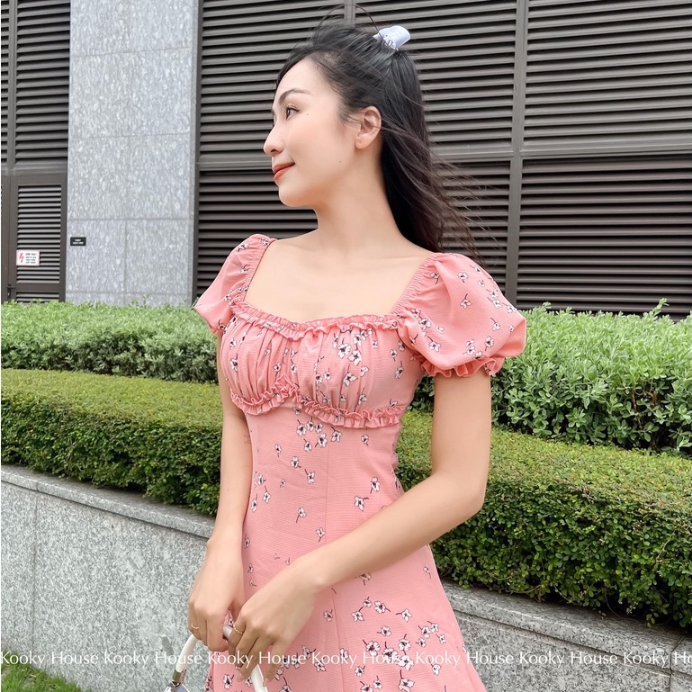 KOOKY HOUSE - ĐẦM KELLY DRESS THIẾT KẾ DÁNG XOÈ PHỐI BÈO NGỰC TÔN DÁNG