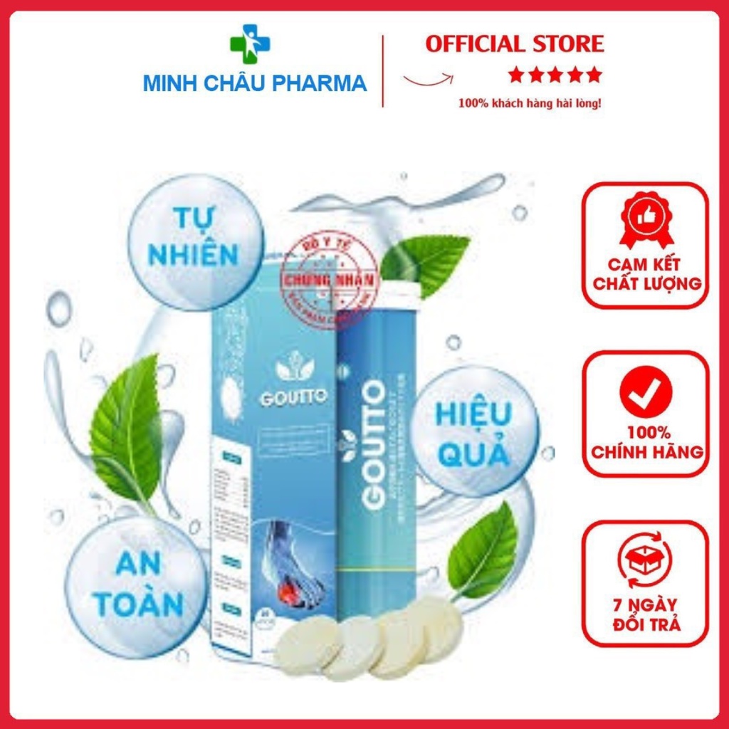 Viên Sủi Goutto Hỗ Trợ Cho Người Bệnh Gout An Toàn Khi Sử Dụng Giảm Nguy Cơ Viêm Khớp