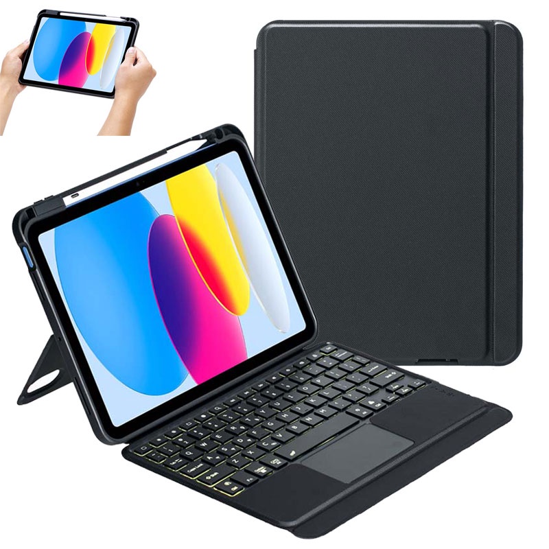 Bao Da Máy Tính Bảng Có Bàn Phím Cảm Ứng Cho iPad 10th Gen 10.9 2022 / iPad 10.2 / iPad Air 5 / Air 4 / Air 3 / iPad Pro 11 / Mini 6