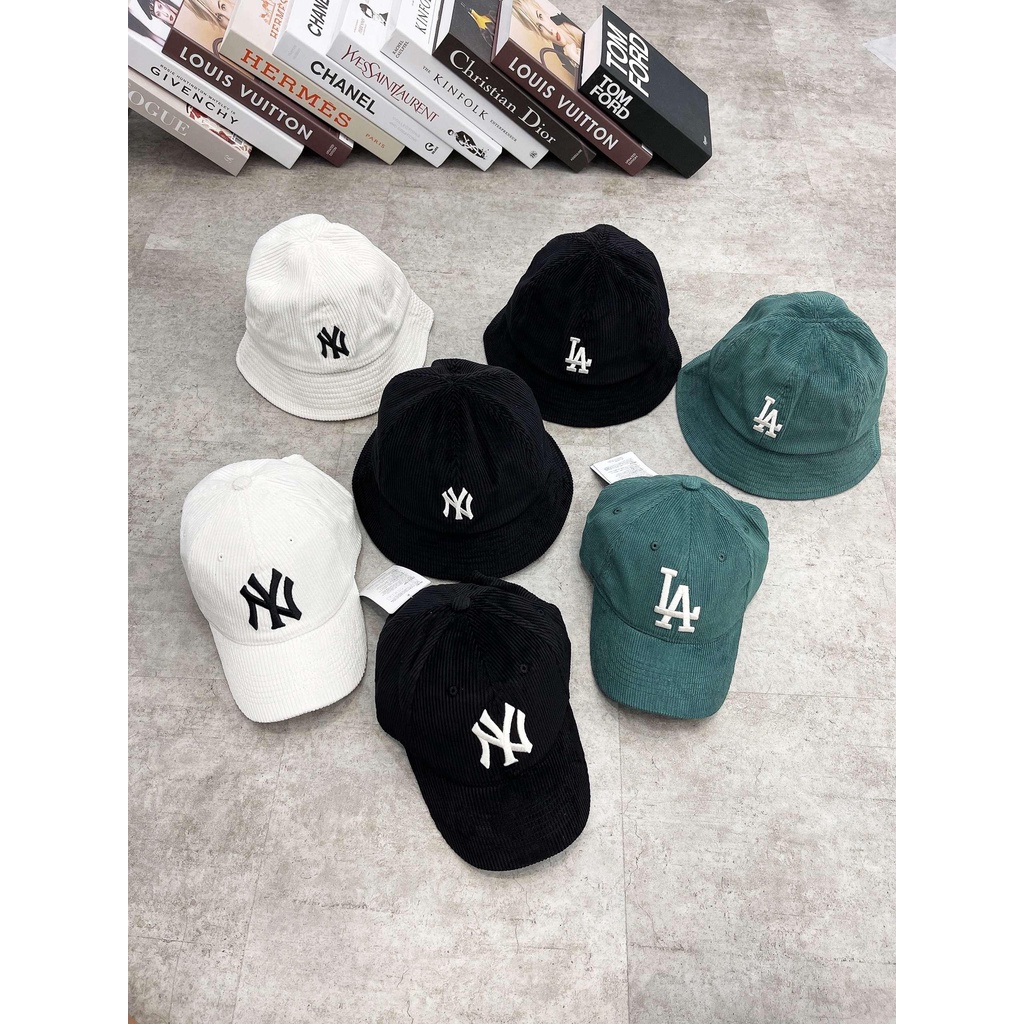 Bucket/Lưỡi Trai Chất Nhung Gân Logo Thêu Nổi Màu Trắng/Đen/Xanh/Nâu/Đỏ Dn.Storevnxk