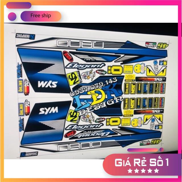 FREE SHIP + QUÀ TẶNG Tem rời xe Elegant nano xanh đen