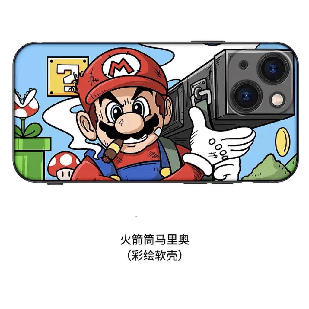 Ốp Điện Thoại TPU Mềm Chống Sốc Hình super mario Ba Mắt Cho IPhone 14 12 PRO 12 mini 11 PRO MAX 13 PRO 13PROMAX Plus