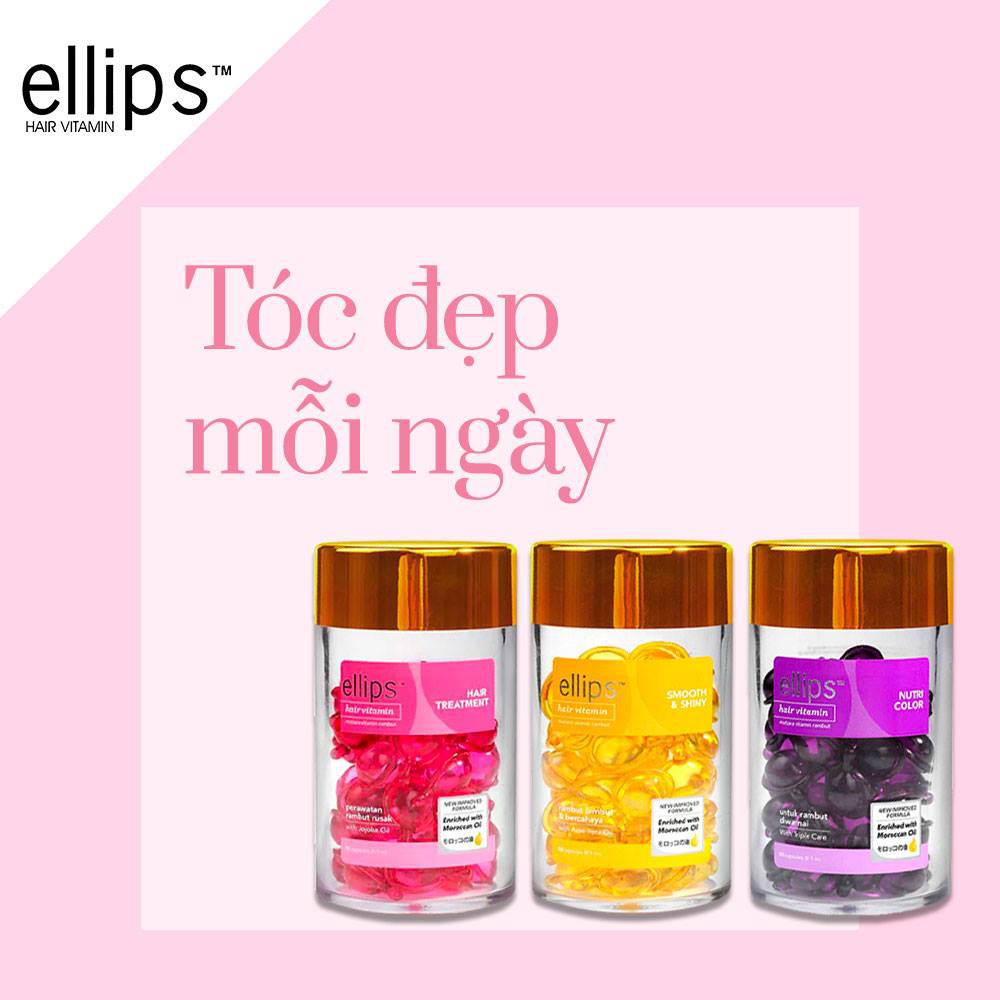 Serum Ellips Dưỡng Tóc Nhuộm Với Triple Care (Hair Vitamin Nutri Color With Triple Care) 50 Viên