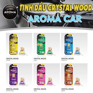 [Hàng Chính hãng]Tinh dầu treo xe Crystal Wood Aroma Car Pháp.