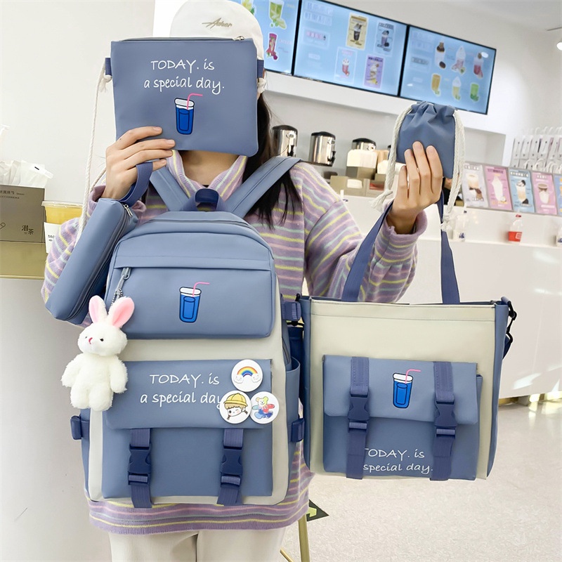 Combo Balo 4 Món Đi Học, Balo Thời Trang - SET CHIẾC LY TODAY