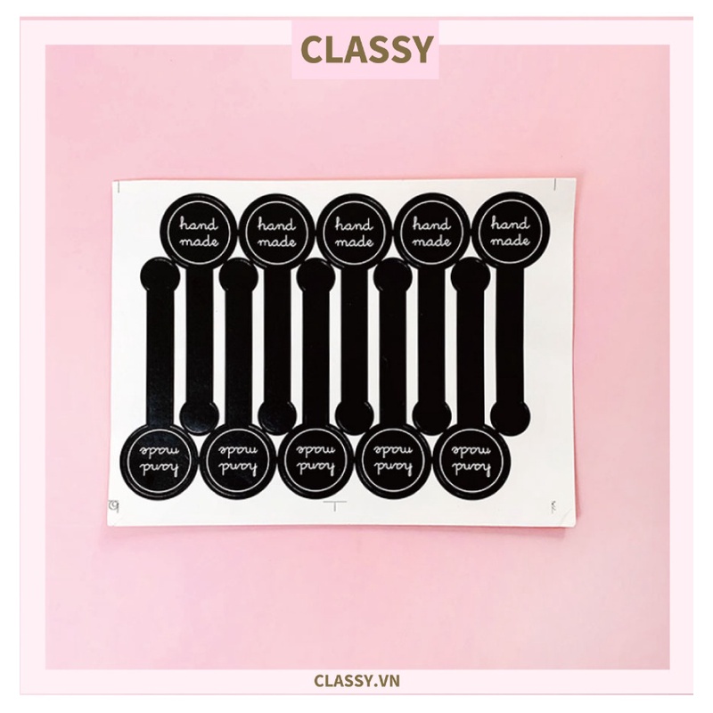 Bộ 10 Sticker dán niêm phong túi giấy Classy , hộp bánh handmade, quà tặng DYI dễ thương, tem dán quà tặng Q684