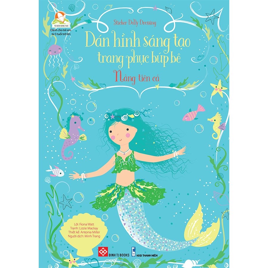 Sách - Sticker dolly - Dán hình sáng tạo trang phục búp bê - Usborne - Sách bóc dán cho bé gái