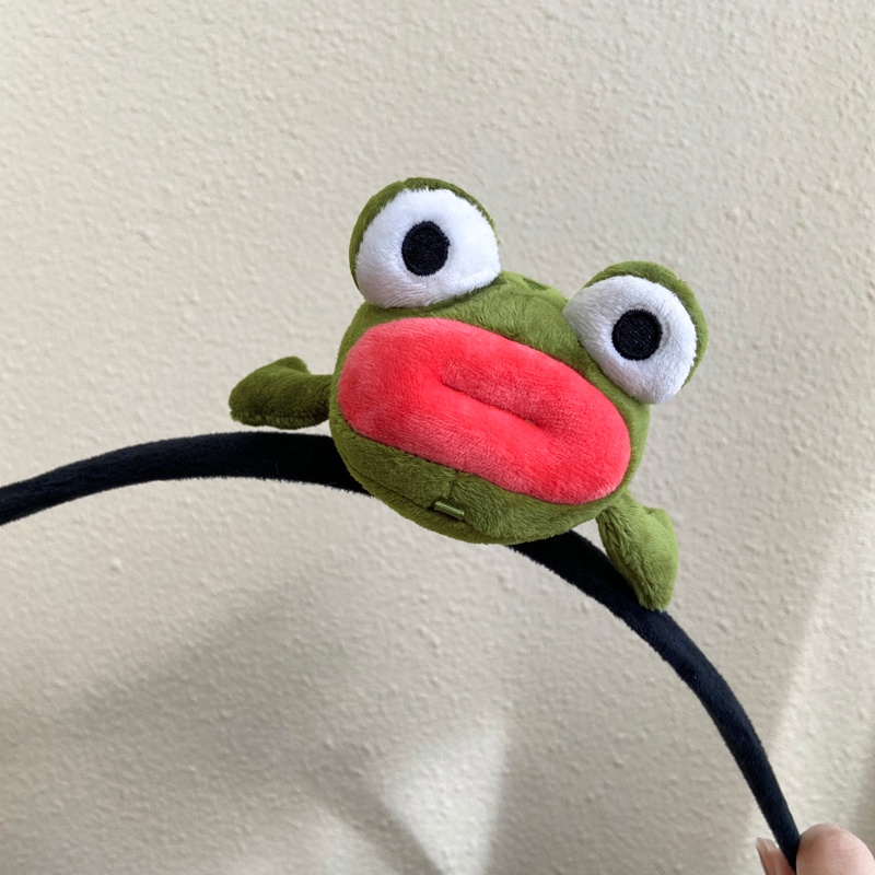 Băng Đô Cài Tóc Hình Ếch Hoạt Hình Vui Nhộn Cho Bé Gái