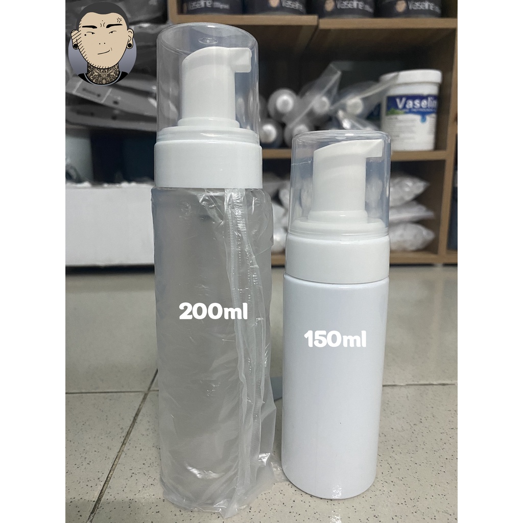 Bình xịt tạo bọt vệ sinh hình xăm 200ml / 150ml - phun xăm thẩm mỹ Tiệm Xăm Thiên Đường