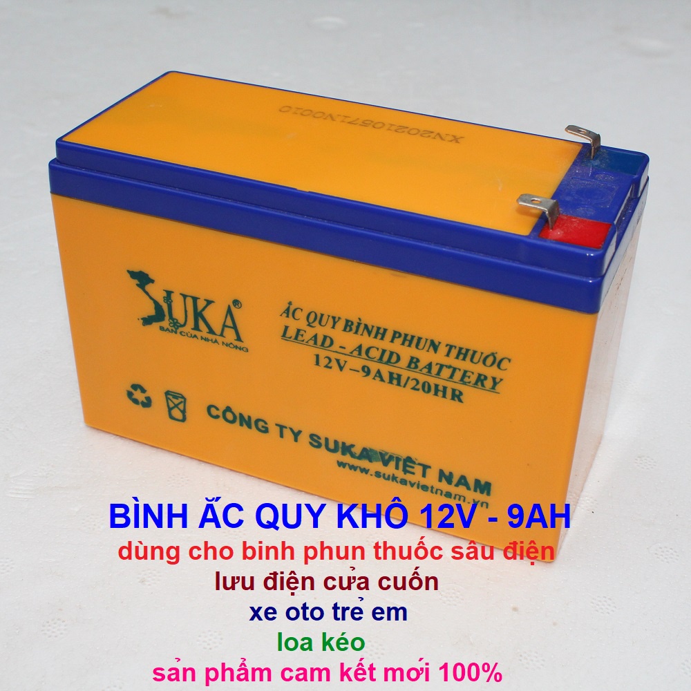 Bình ắc quy khô 9AH/12V Cam kết Hàng chính hãng
