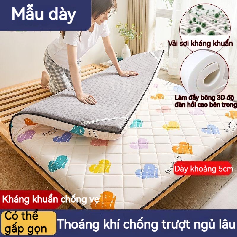 Nệm có thể gập lại thời trang mới của Nanfang Đệm mềm đệm dày gia đình dày gấp đôi đệm bọt biển cho thuê ký túc xá chiếu tatami nệm trải giường topper nệm mỏng nệm lót ghế chăn ga gối đệm nệm văn phòng nệm ngủ văn phòng