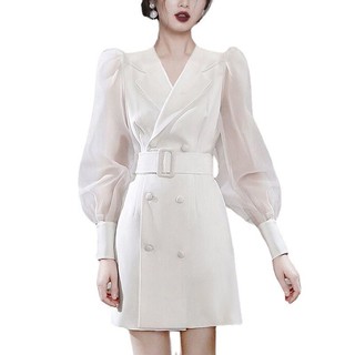đầm vest nhấn eo tay phồng thiết kế cao cấp ( thời trang bigsizevicky.g - anitagren) N1122