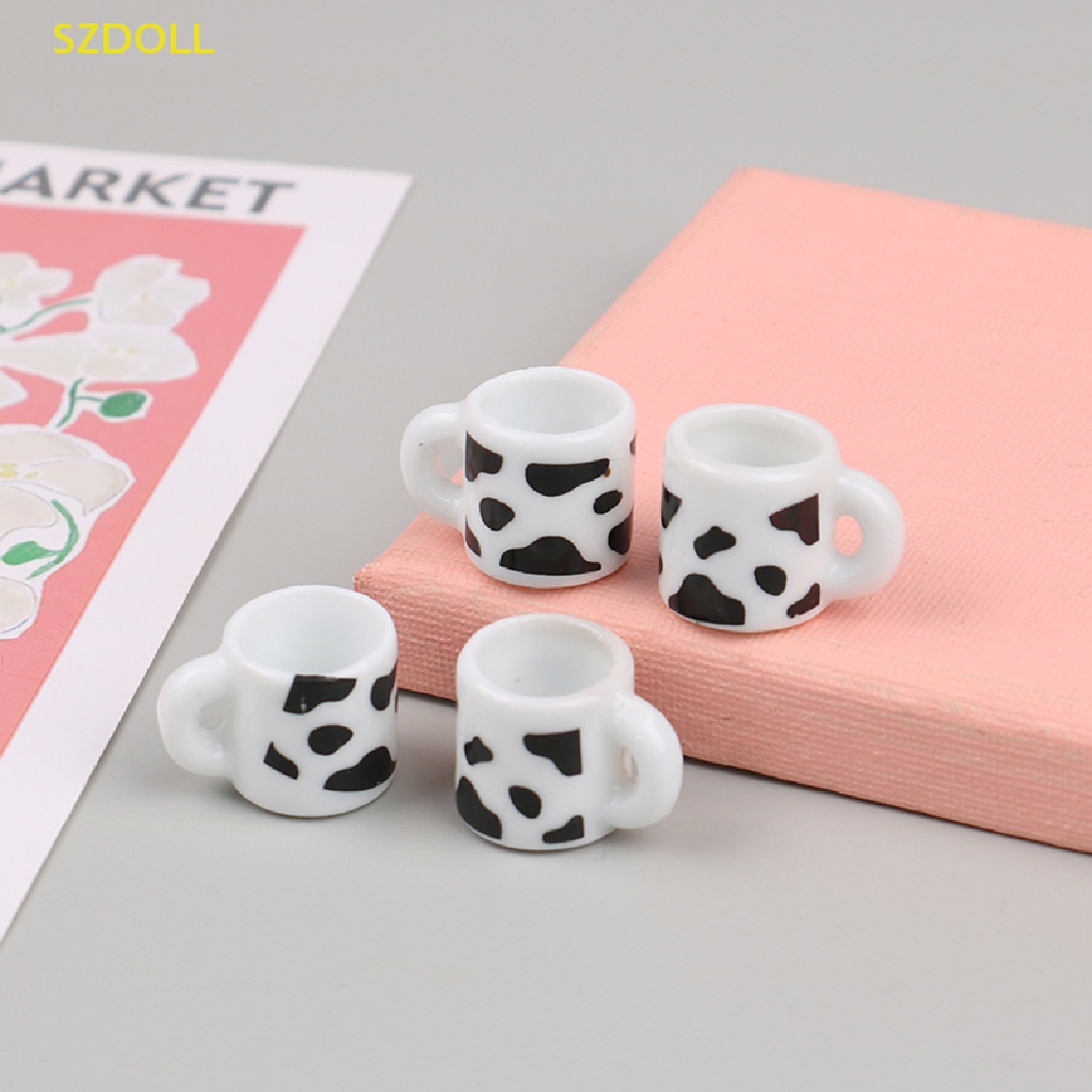 Set 4 / 5 Ấm Trà / Tách Cà Phê / Tách Sữa Thu Nhỏ 1: 12 Dùng Trang Trí Nhà Búp Bê DIY