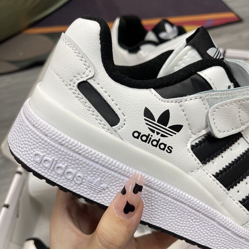 Giày Thể Thao Adidas Forum 84 Low Nam Nữ Phối Màu Đen Trắng Bản Trung