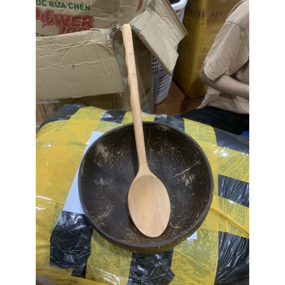 Bát dừa + Thìa nhãn quấy mặt nạ, gội đầu dưỡng sinh có thể ăn ngũ cốc