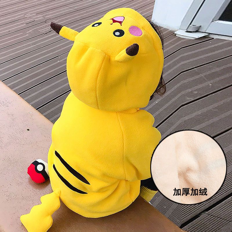 ▣Áo Khoác Lót Lông Cừu Họa Tiết Hoạt Hình Cho Bé▣Áo Hoodie Lông Cừu Dày Dặn Giữ Ấm In Hình Pikachu Thời Trang Thu Đông Phong Cách Mới Dành Cho Trẻ Em