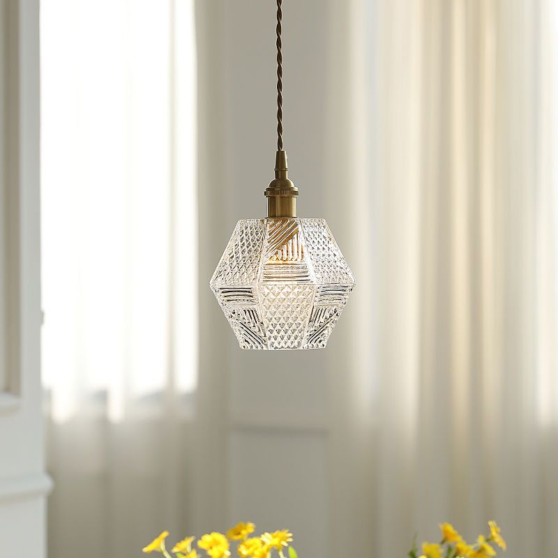 Enoughome Đèn Chùm Bằng Đồng Thủy Tinh Treo Ban Công Phòng Ngủ Ban Công Quán Bar Kiểu Pháp Lãng Mạn Retro Dòng Dài