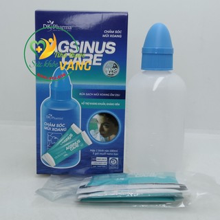 Chăm sóc mũi xoang agsinus care hộp 1 bình 180ml + 5 gói muối