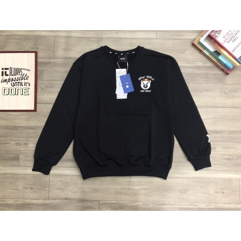 Áo sweater MLB nam nữ in logo cao cấp Áo sweater NY nam nữ chuẩn 1:1