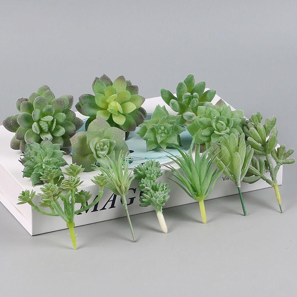 Set 13 Chậu Hoa Sen Đá Giả Trang Trí Bàn Làm Việc