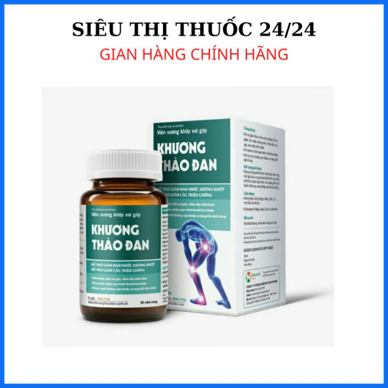 Viên uống Khương Thảo Đan ⚡ CAM KẾT CHÍNH HÃNG ⚡ Viên uống hỗ trợ thoái hóa khớp, làm trơn và phục hồi