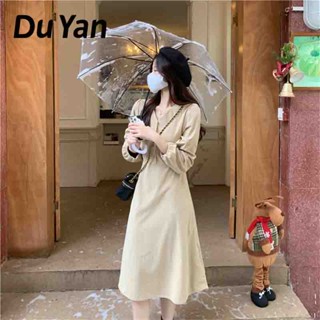 Du YAN Đầm Nhung Dáng Dài Nhẹ Nhàng Kiểu Pháp Cho Nữ