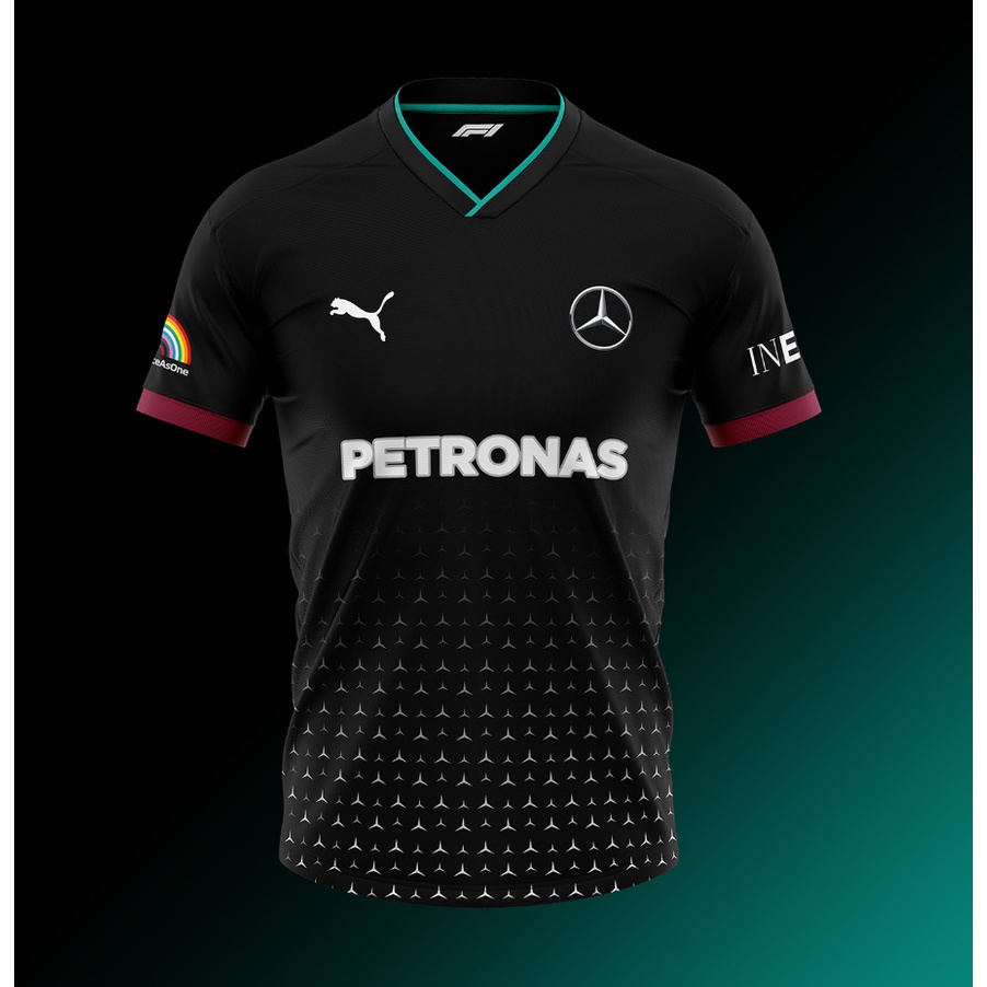 Áo Thun Tay Ngắn Cổ Chữ V In logo Mercedes Benz 3D Chất Liệu Khô Thoáng Nhanh Thời Trang Cho Nam