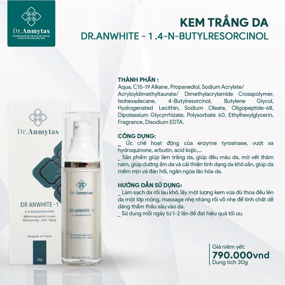 KEM TRẮNG DA DR.ANWHITE-1.4-N-BUTYLRESORCINOL