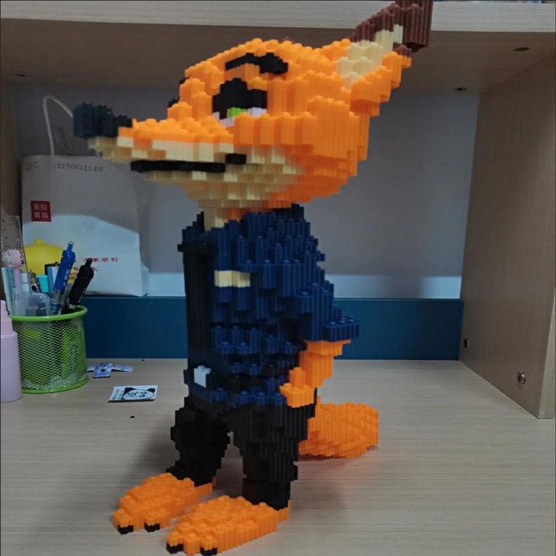 Đồ Chơi Lắp Ráp mô hình 3D Chú Thỏ Cảnh Sát, Cáo Dễ Thương Nhân Vật Zootopia Và Thỏ Judy Nick cho bé