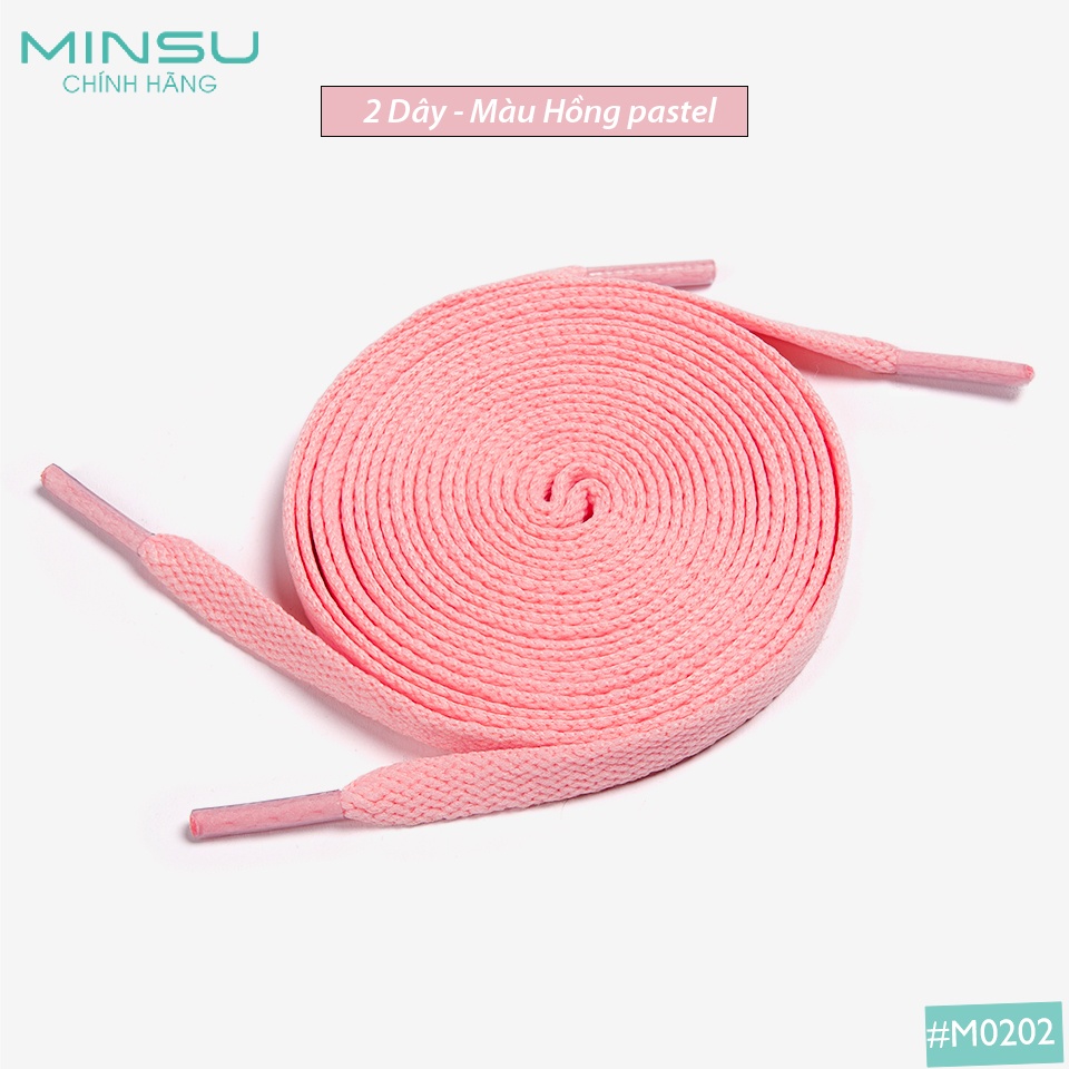 [TOROPOW] Dây Giày Thể Thao Sneaker Dẹp Chính Hãng MINSU M0202 120cm Đủ Màu Siêu Bền ShoeLaces Dẹt Cho Phụ Kiện Giày
