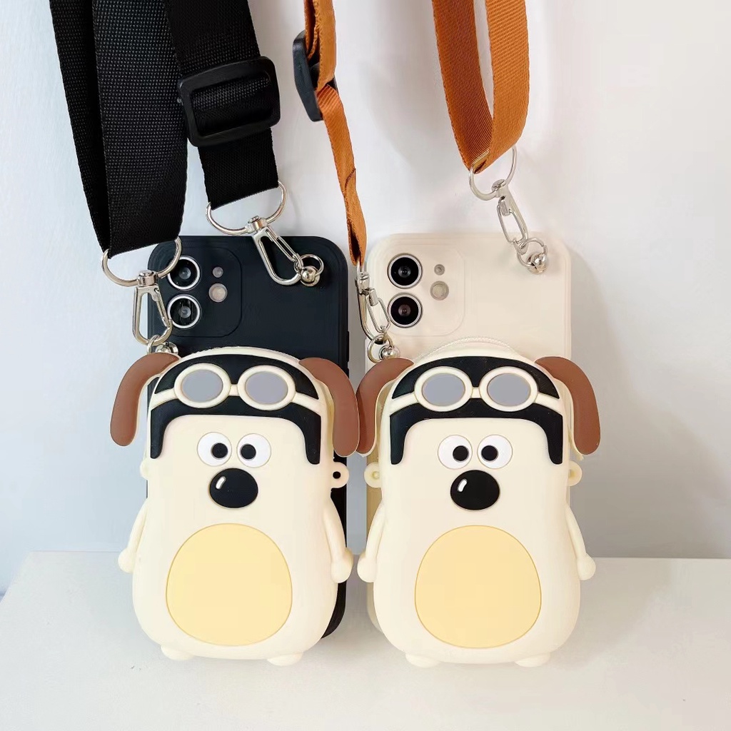 Ốp Điện Thoại Thiết Kế Chú Chó Gromit Dạng Ví Dễ Thương Cho iPhone 6 6S 7 8 14 Plus X XR XS 12 13 Mini 11 Pro MAX