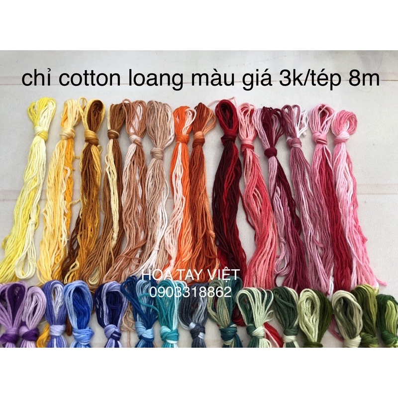 CHỈ COTTON LOANG MÀU