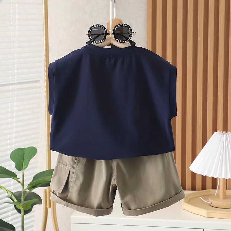 Bộ Quần Áo Không Tay Thiết Kế Mới Thời Trang Mùa Hè Dành Cho Bé Trai