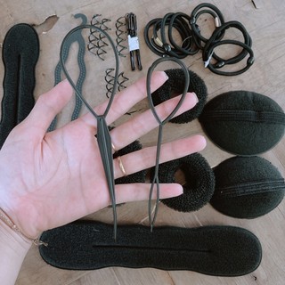 Set Làm Tóc 60 món dụng cụ làm tóc, dụng cụ tạo kiểu tóc,búi độn phồng tóc
