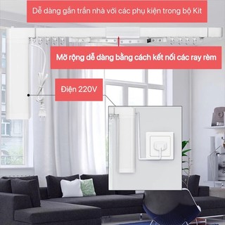 [Bộ full phụ kiện] RÈM TỰ ĐỘNG TUYA