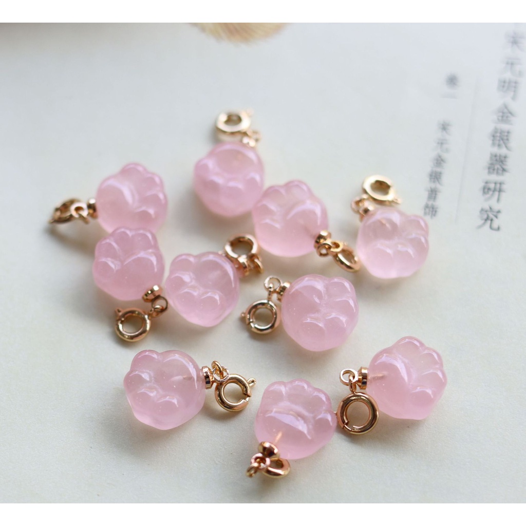 Mặt Dây Chuyền Bằng Đá Fluorite Tự Nhiên Hình Hoa Hồng Thời Trang