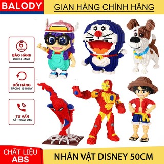Mô hình lắp ráp 3D Doremon, Natra, Ironmen, Supermen, Luffy, Naruto, Pokemon, Pikachu BALODY size 36cm dễ thương
