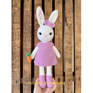Thú len nhồi bông handmade - Thỏ len handmade (35cm)