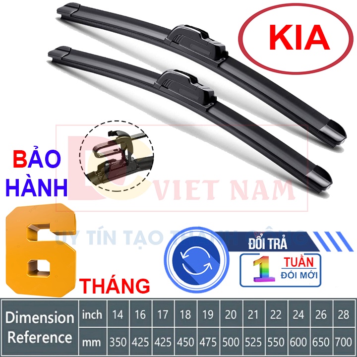 {BẢO HÀNH 6 THÁNG} Thanh gạt nước mưa ô tô dạng mềm công nghệ Đức Nano Plus, dành cho các dòng xe của hãng KIA