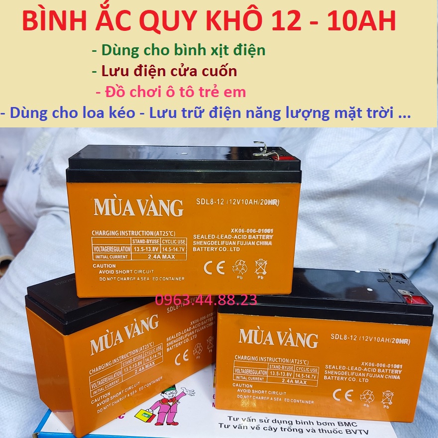 ẮC QUY 12V - Bình ắc quy khô 9AH/12V Cam kết Hàng chính hãng