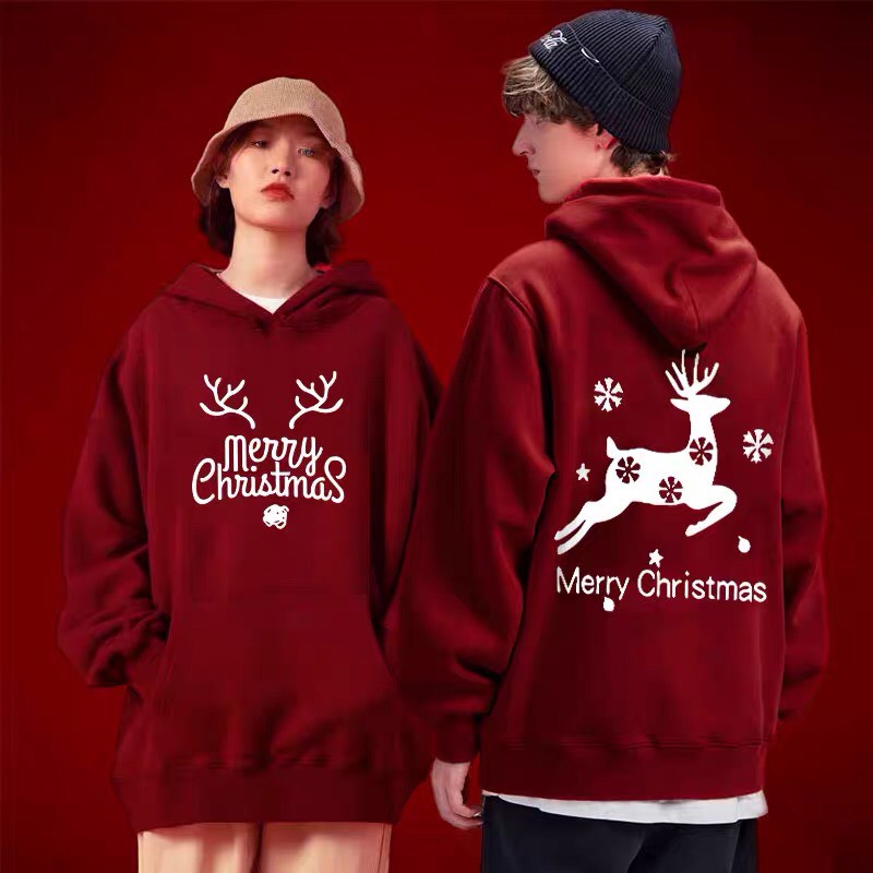 Áo Hoodie Chữ Merry ChristmaS siêu hot, Áo Hoodie Unisex mũ 2 lớp
