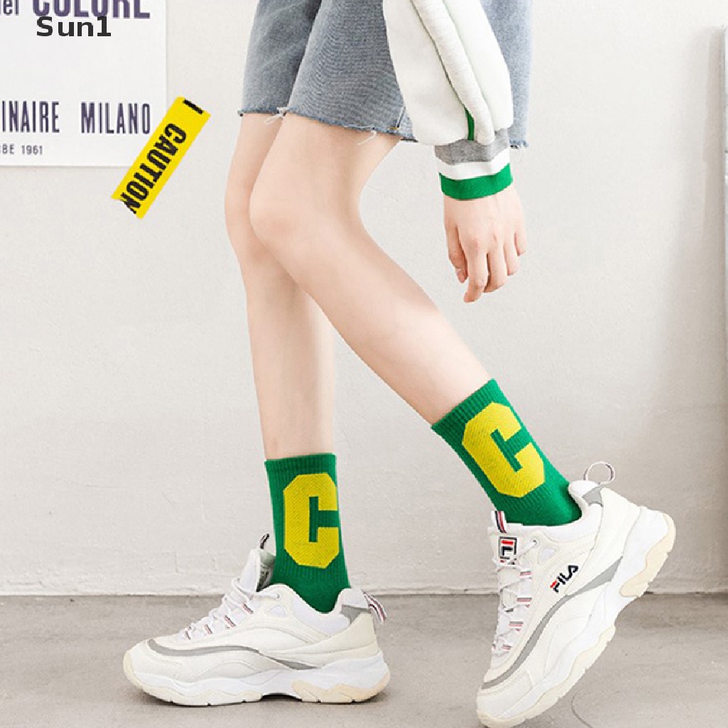 Sun1 > Bán Chạy Vớ Thể Thao Cotton Thoáng Khí In Chữ Big C Nhiều Màu Sắc Phong Cách Hip Hop Đường Phố Hàn Quốc Thời Trang Thu Đông Cho Nam