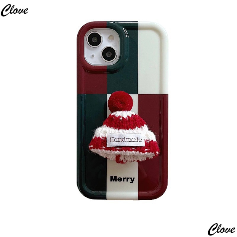 Ốp Điện Thoại Mềm Chống Sốc Họa Tiết Kẻ Sọc Đơn Giản Phong Cách Giáng Sinh Cho Iphone 11 12 13Promax 14