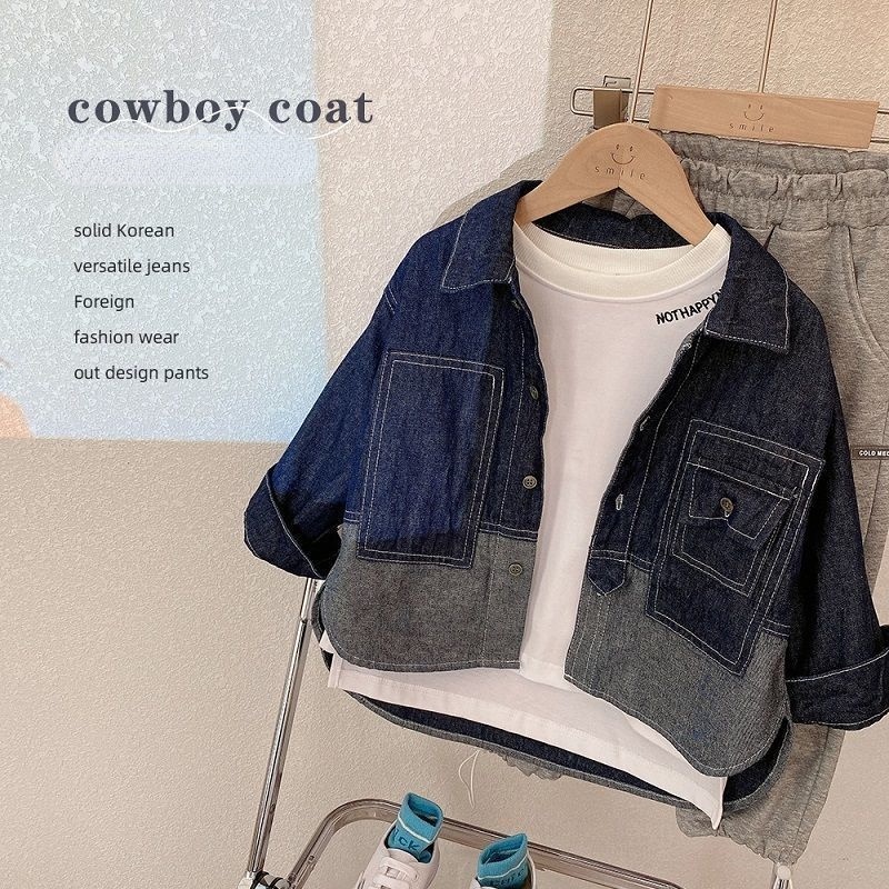 Áo Khoác Denim Chống Nắng Thời Trang Mùa Hè Cho Bé Trai