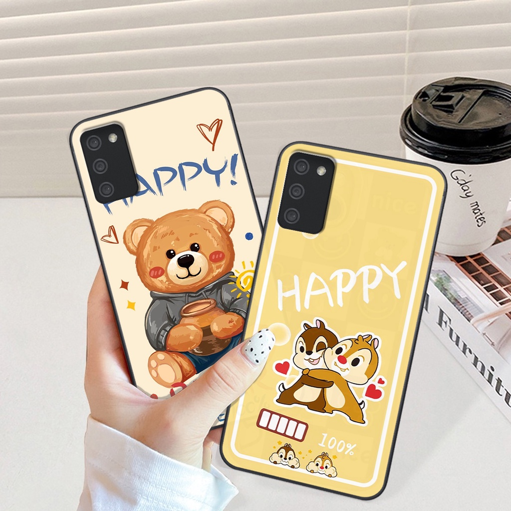 Ốp Samsung A02s / A03s in hình gấu vịt caro nhiều màu sắc ngộ nghĩnh dễ thương #7