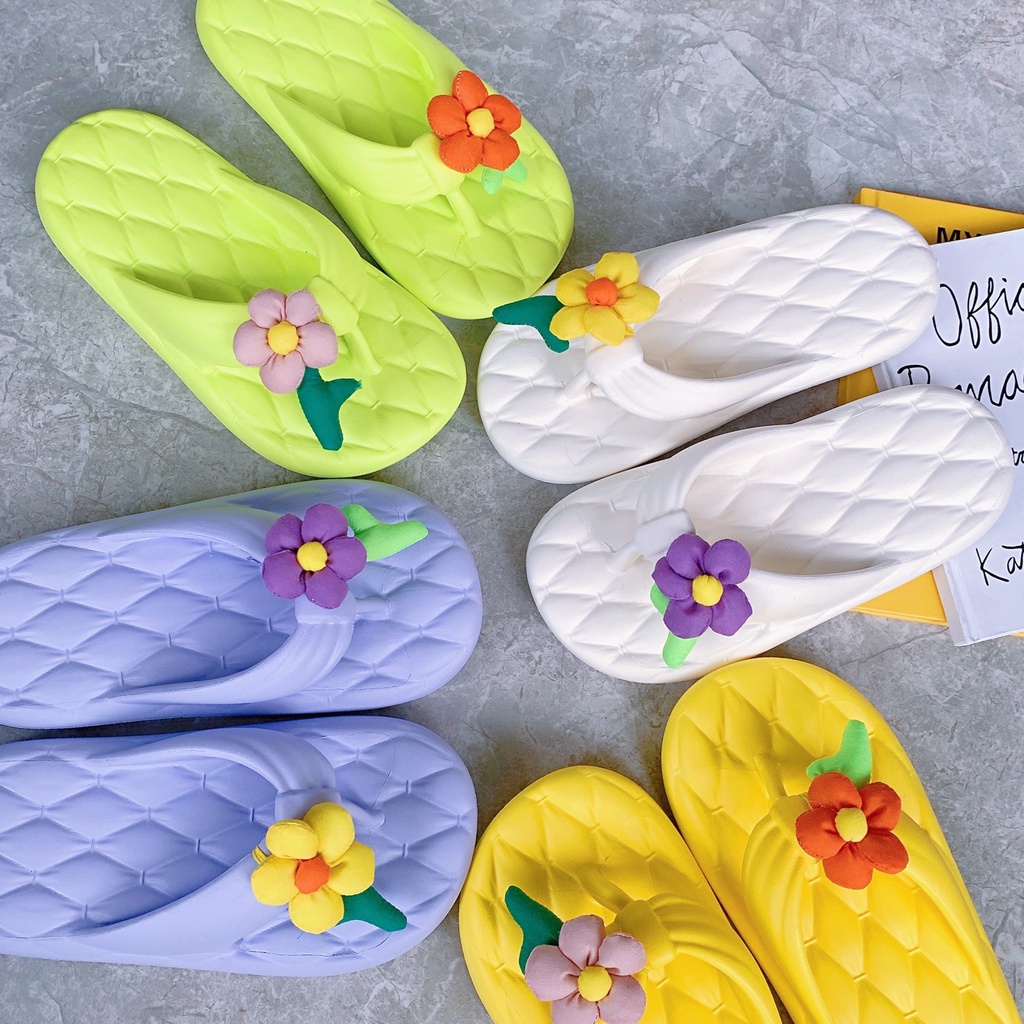 Dép lê MARTINI đế mềm họa tiết bông hoa dễ thương nhiều màu xinh đẹp cho nữ sinh